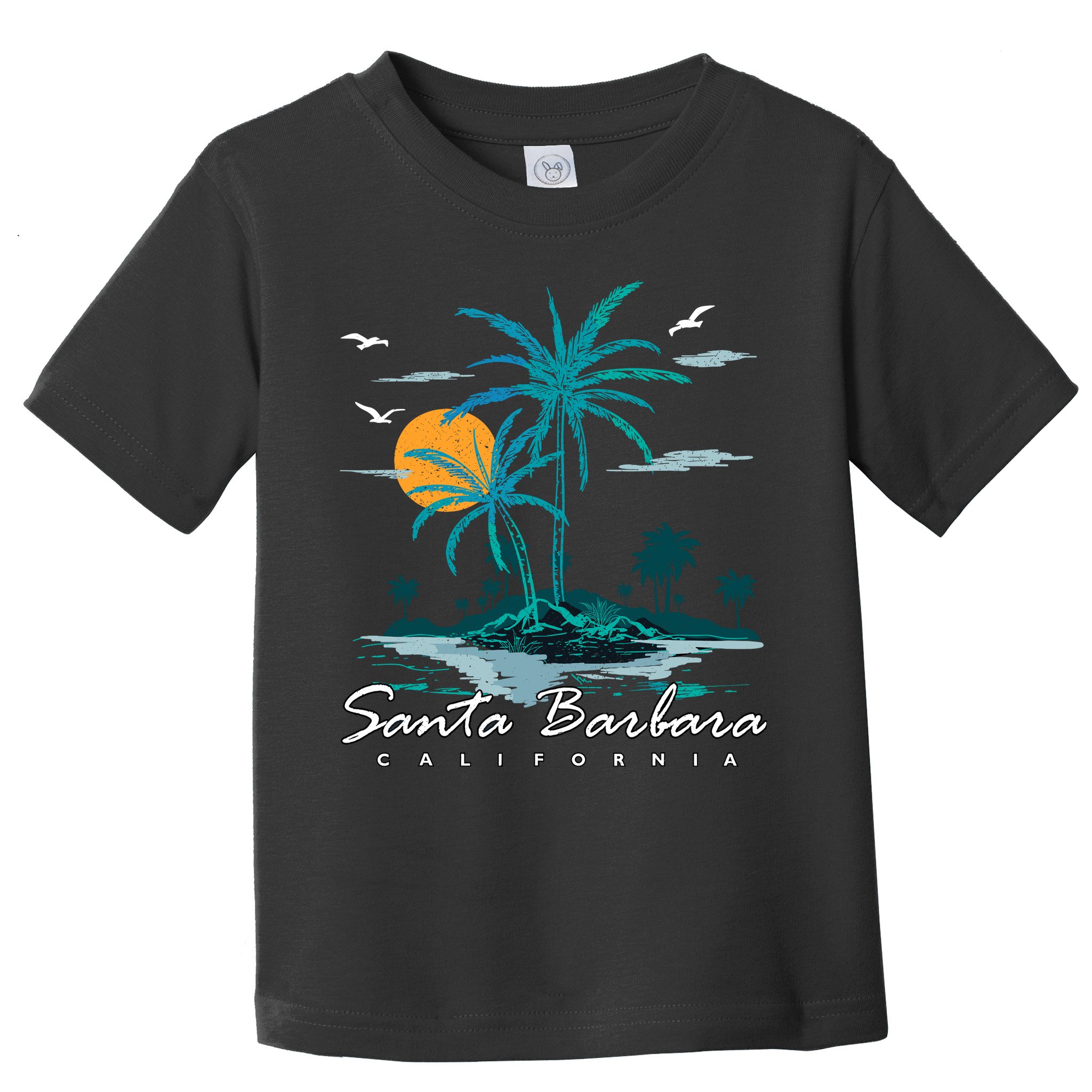 Summer Vacation Retro Sunset California Santa Barbara Toddler T-Shirt