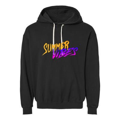Summer Vibes Retro Garment-Dyed Fleece Hoodie