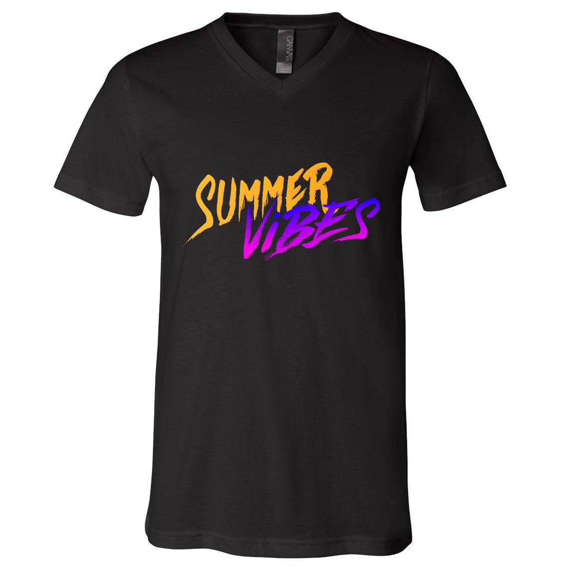 Summer Vibes Retro V-Neck T-Shirt