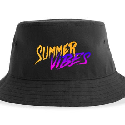 Summer Vibes Retro Sustainable Bucket Hat
