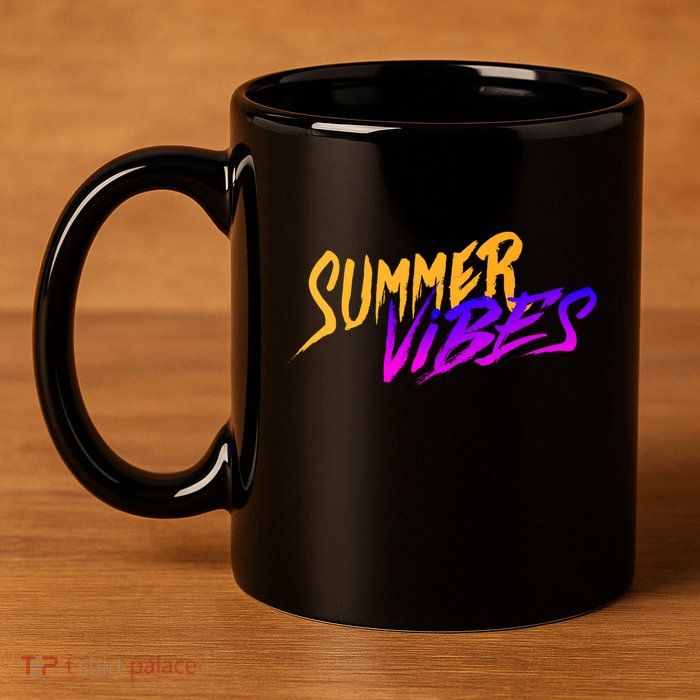 Summer Vibes Retro 11oz C Handle Ceramic Mug