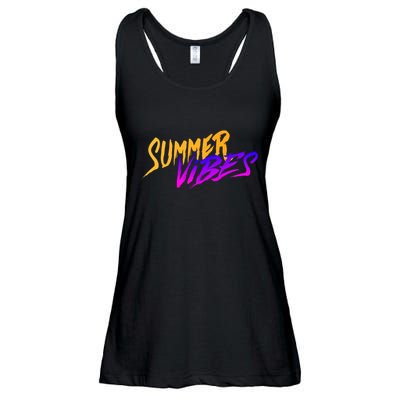 Summer Vibes Retro Ladies Essential Flowy Tank