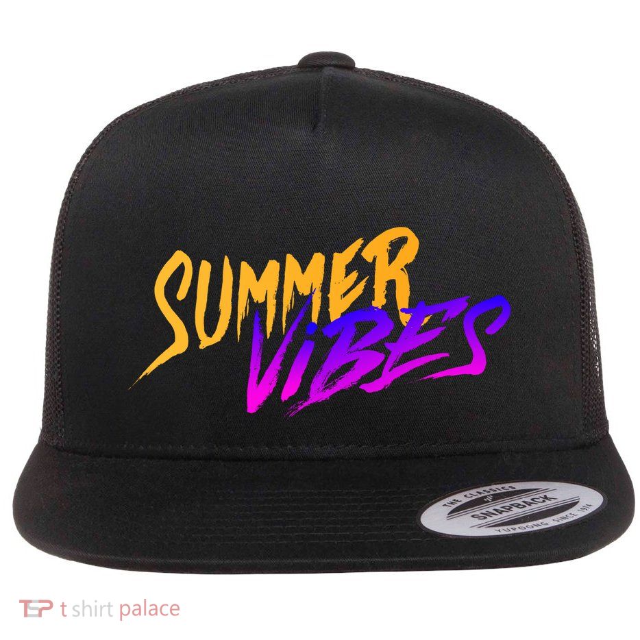 Summer Vibes Retro Flatbill Hat