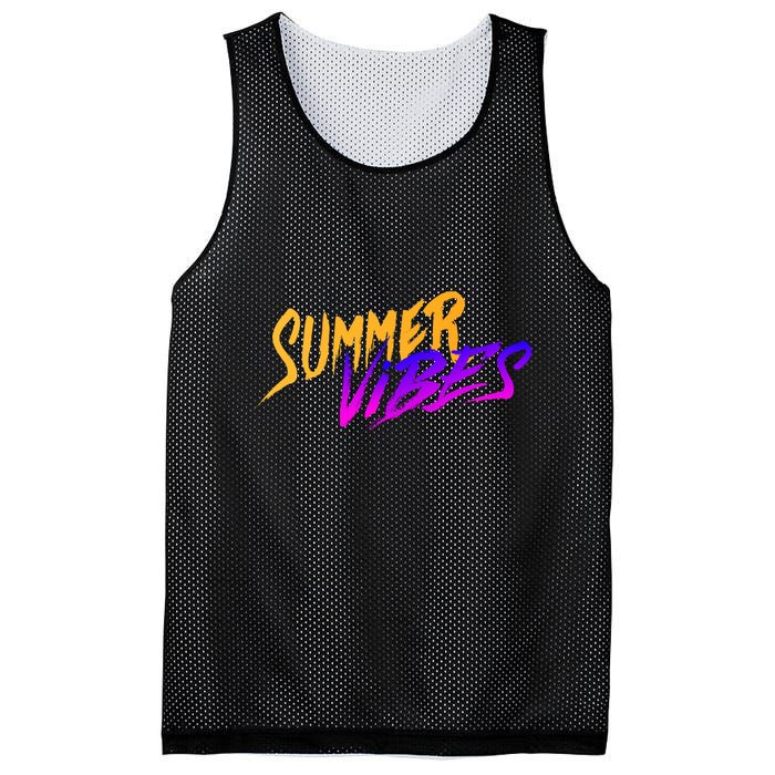Summer Vibes Retro Mesh Reversible Basketball Jersey Tank