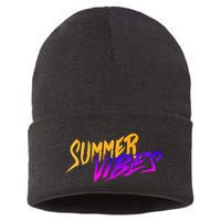 Summer Vibes Retro Sustainable Knit Beanie