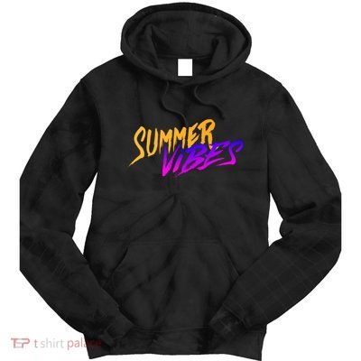 Summer Vibes Retro Tie Dye Hoodie