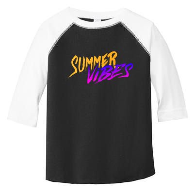 Summer Vibes Retro Toddler Fine Jersey T-Shirt