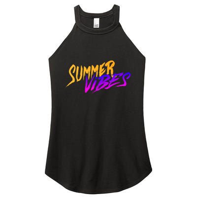 Summer Vibes Retro Women's Perfect Tri Rocker Tank