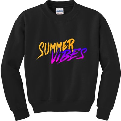 Summer Vibes Retro Kids Sweatshirt