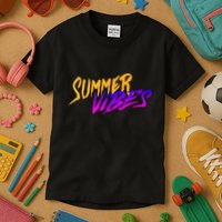Summer Vibes Retro Kids T-Shirt
