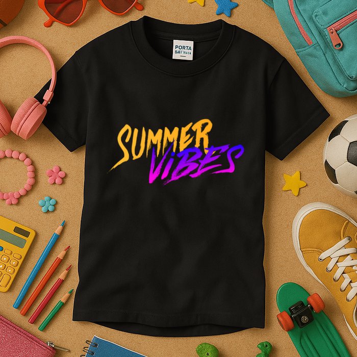 Summer Vibes Retro Kids T-Shirt