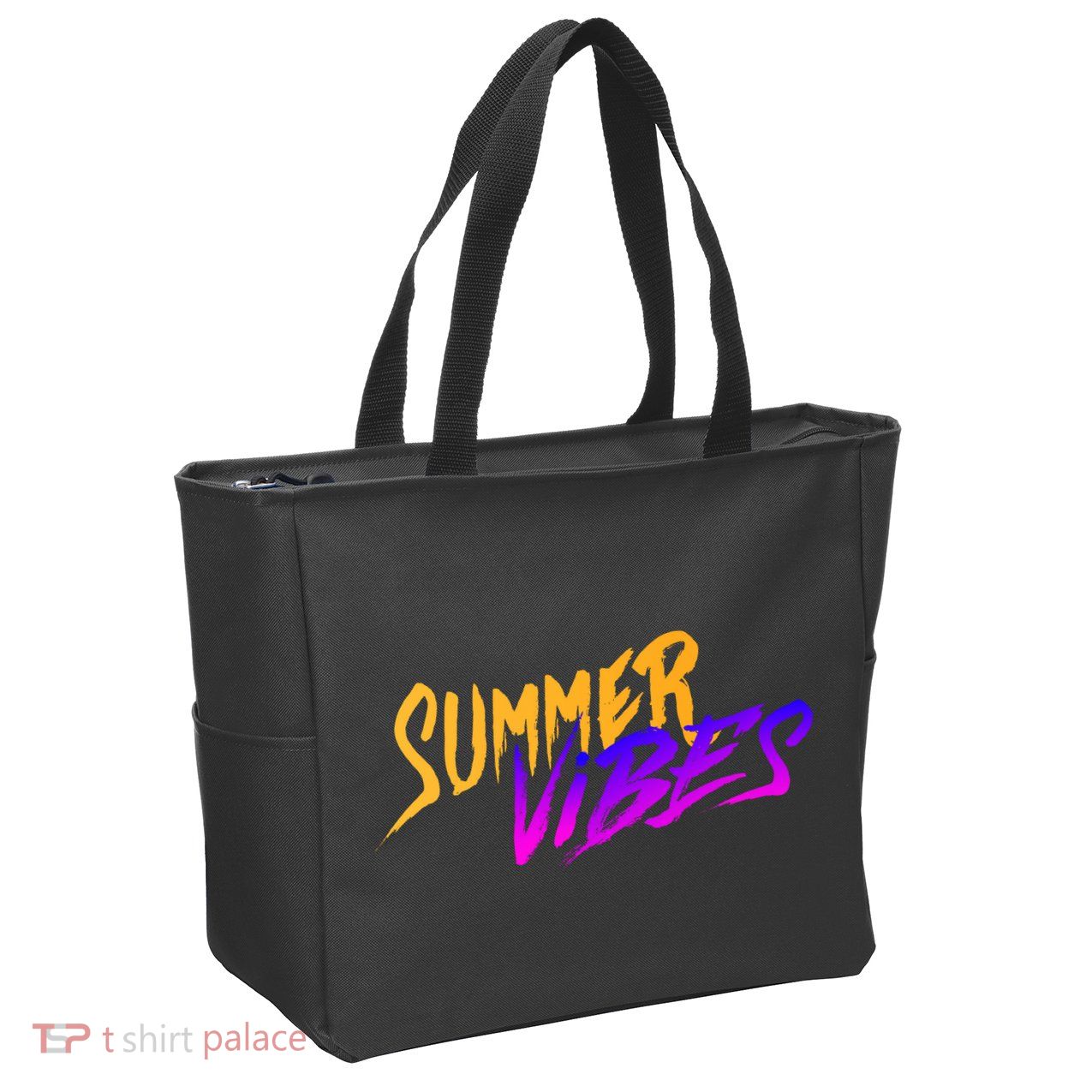 Summer Vibes Retro Zip Tote Bag