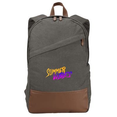 Summer Vibes Retro Cotton Canvas Backpack