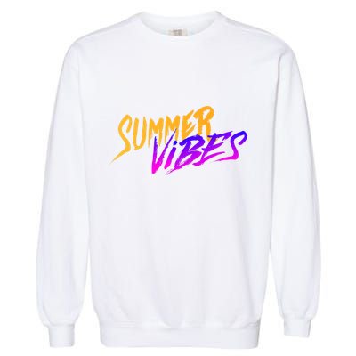 Summer Vibes Retro Garment-Dyed Sweatshirt