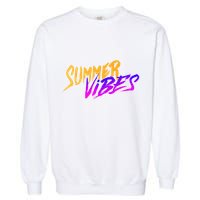 Summer Vibes Retro Garment-Dyed Sweatshirt