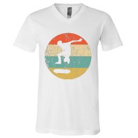 Skateboarding Vintage Retro Skateboarder V-Neck T-Shirt