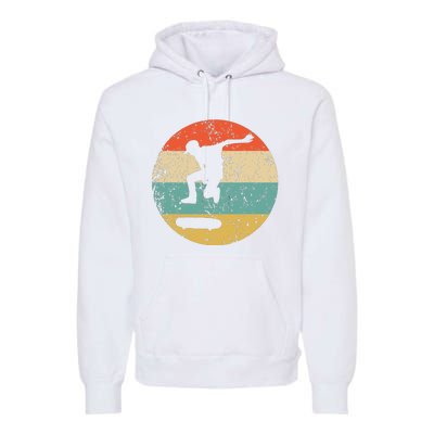 Skateboarding Vintage Retro Skateboarder Premium Hoodie