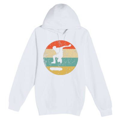 Skateboarding Vintage Retro Skateboarder Premium Pullover Hoodie