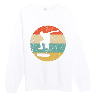 Skateboarding Vintage Retro Skateboarder Premium Crewneck Sweatshirt