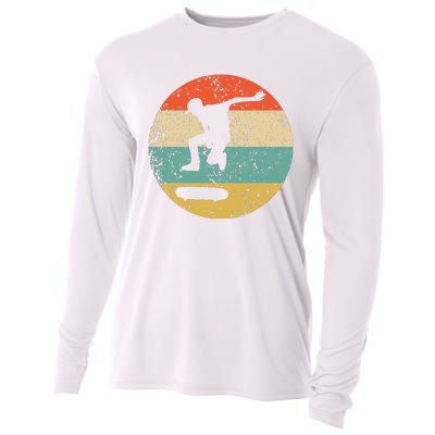 Skateboarding Vintage Retro Skateboarder Cooling Performance Long Sleeve Crew