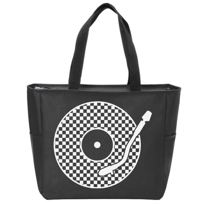 Ska Vinyl Record Jazz Music Zip Tote Bag