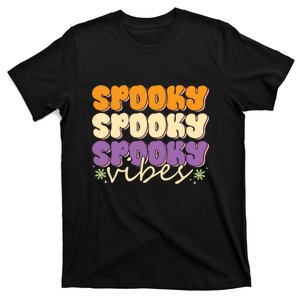 Spooky Vibes Reto Groovy Halloween Gift T-Shirt