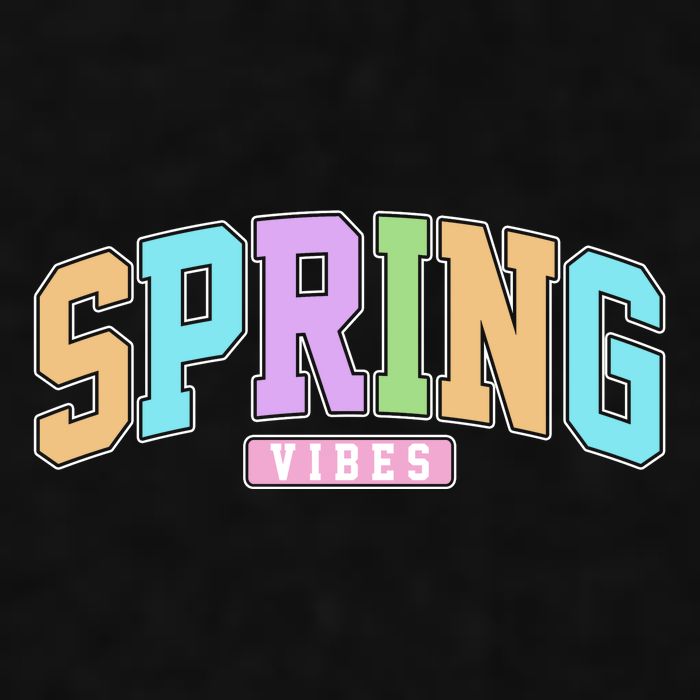 Spring Vibes Retro Varsity Ladies PosiCharge Tri-Blend Wicking Tank