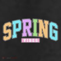 Spring Vibes Retro Varsity 7 Panel Mesh Trucker Snapback Hat