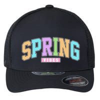 Spring Vibes Retro Varsity Flexfit Unipanel Trucker Cap