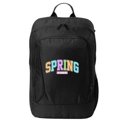 Spring Vibes Retro Varsity City Backpack