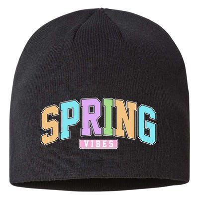 Spring Vibes Retro Varsity Sustainable Beanie