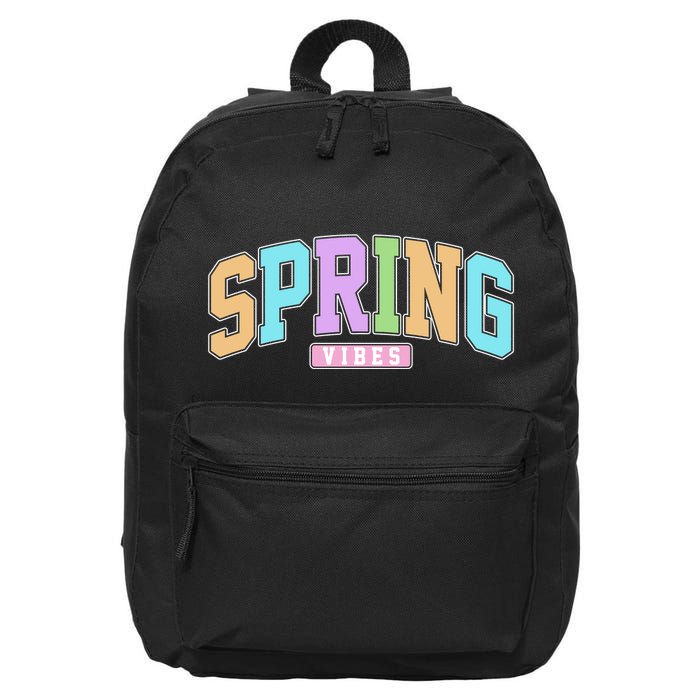 Spring Vibes Retro Varsity 16 in Basic Backpack