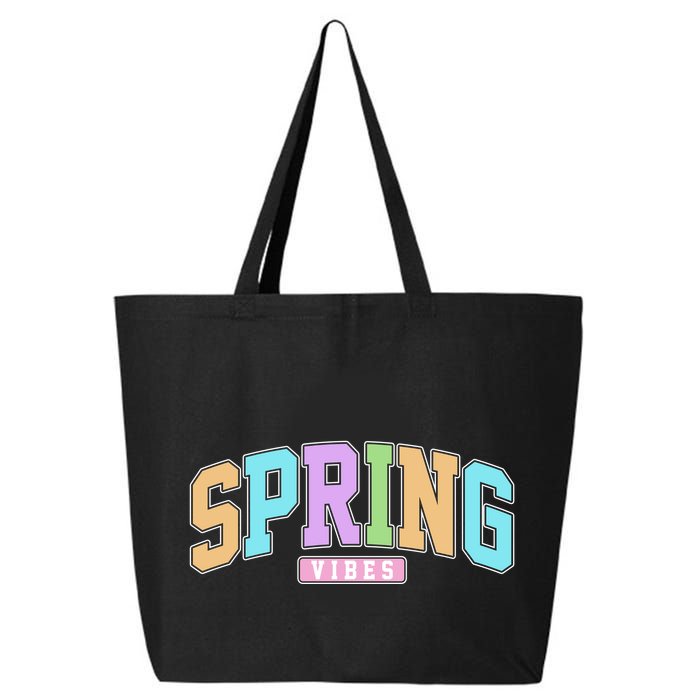 Spring Vibes Retro Varsity 25L Jumbo Tote