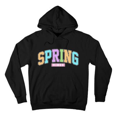 Spring Vibes Retro Varsity Tall Hoodie