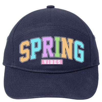 Spring Vibes Retro Varsity 7-Panel Snapback Hat