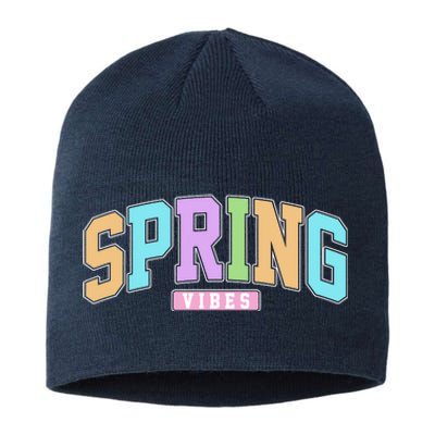 Spring Vibes Retro Varsity Sustainable Beanie