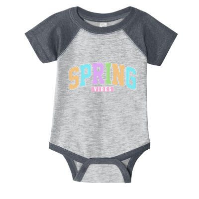 Spring Vibes Retro Varsity Infant Baby Jersey Bodysuit