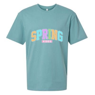 Spring Vibes Retro Varsity Sueded Cloud Jersey T-Shirt