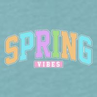 Spring Vibes Retro Varsity Sueded Cloud Jersey T-Shirt