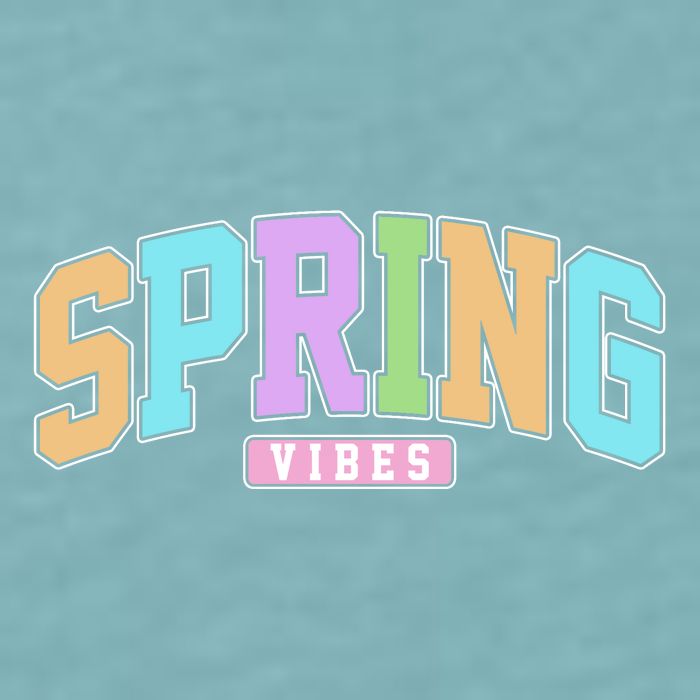 Spring Vibes Retro Varsity Sueded Cloud Jersey T-Shirt