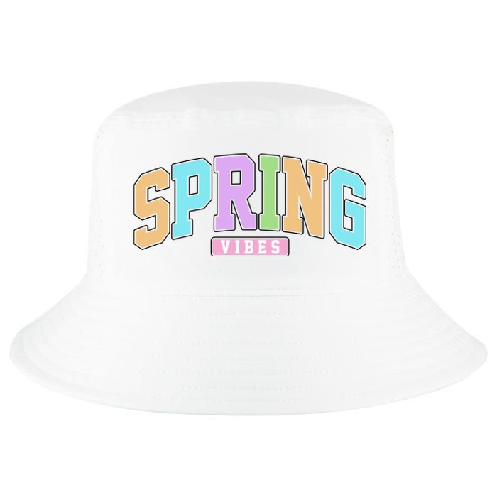 Spring Vibes Retro Varsity Cool Comfort Performance Bucket Hat