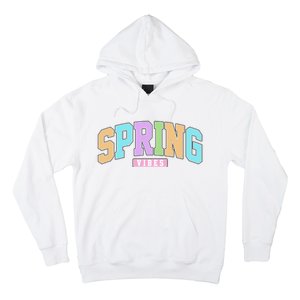 Spring Vibes Retro Varsity Hoodie