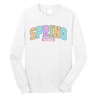 Spring Vibes Retro Varsity Long Sleeve Shirt