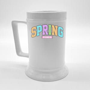 Spring Vibes Retro Varsity Beer Stein