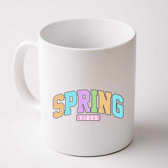 Spring Vibes Retro Varsity Mug