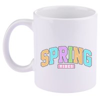 Spring Vibes Retro Varsity 11oz C Handle Ceramic Mug
