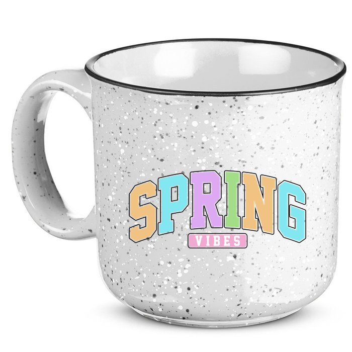 Spring Vibes Retro Varsity 15oz Campfire Ceramic Mug