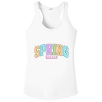 Spring Vibes Retro Varsity Ladies PosiCharge Competitor Racerback Tank