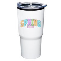 Spring Vibes Retro Varsity Tumbler