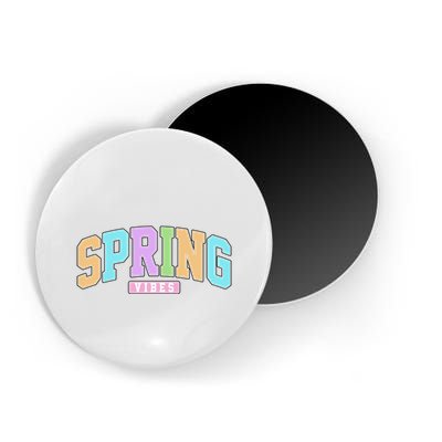 Spring Vibes Retro Varsity Magnet